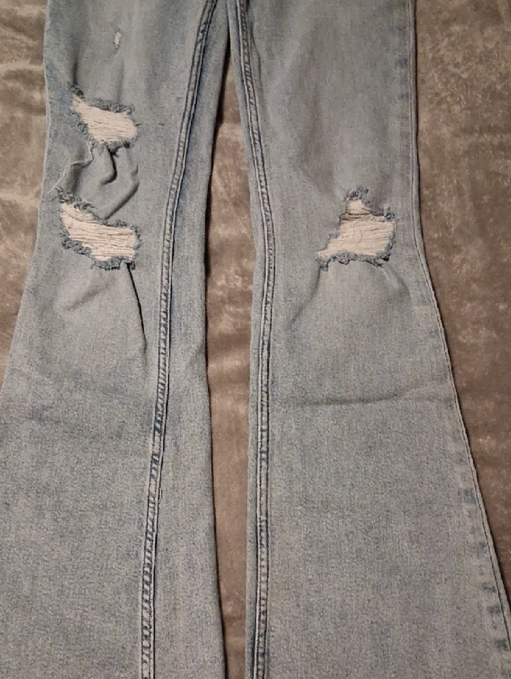 Idyllwind Light Blue Distressed Flare Jeans - Picture 4 of 5